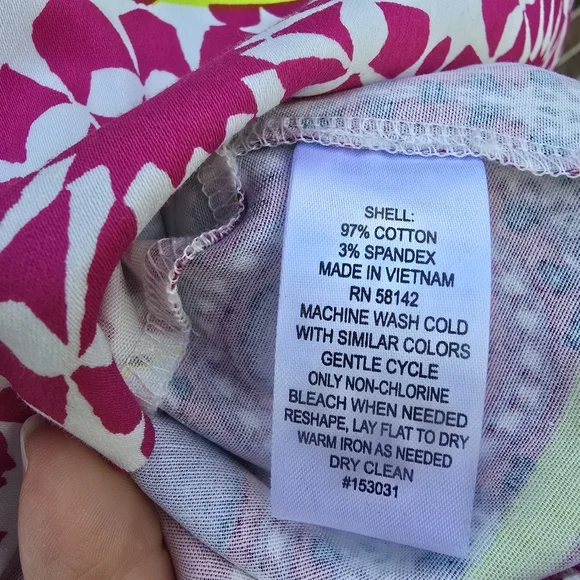 London Style Colorful Geometric Print Dress Size 12 Sleeveless Midi Summer Dress - Picture 9 of 11